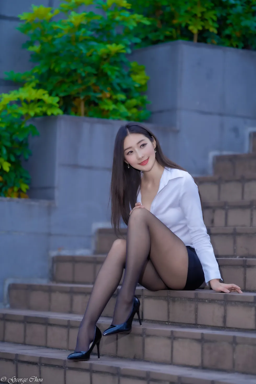 [Mzsock] NO.131 Wu Xiaokui OL black silk high heels beautiful legs street photography#[39P]-37