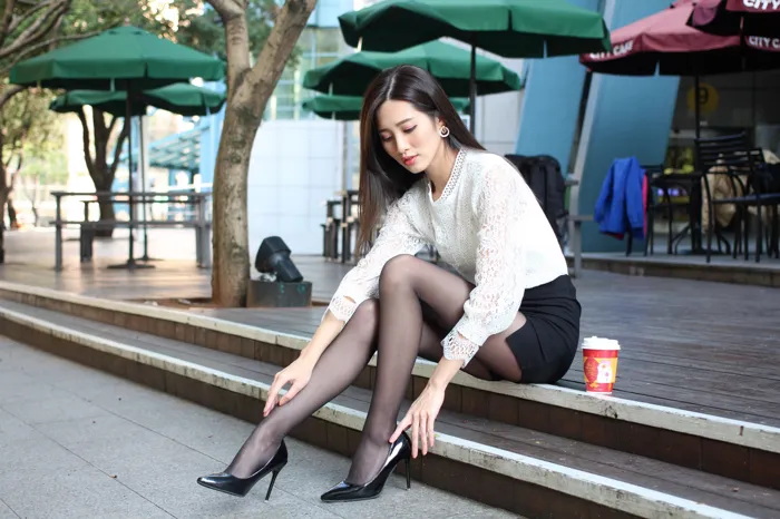 [Mzsock] NO.056 Zhang Jun OL uniform high heels beautiful legs outdoor shooting street photography#[103P]-90