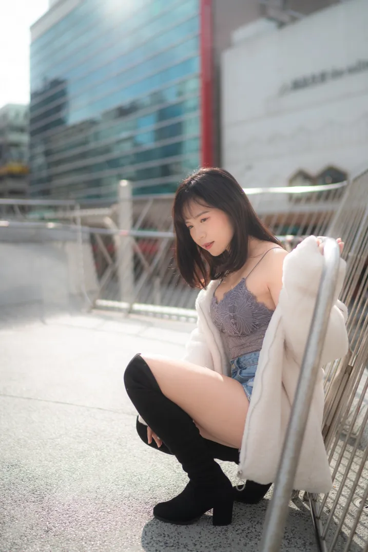 [Mzsock] NO.215 YoYo denim shorts and boots street photography#[105P]-87